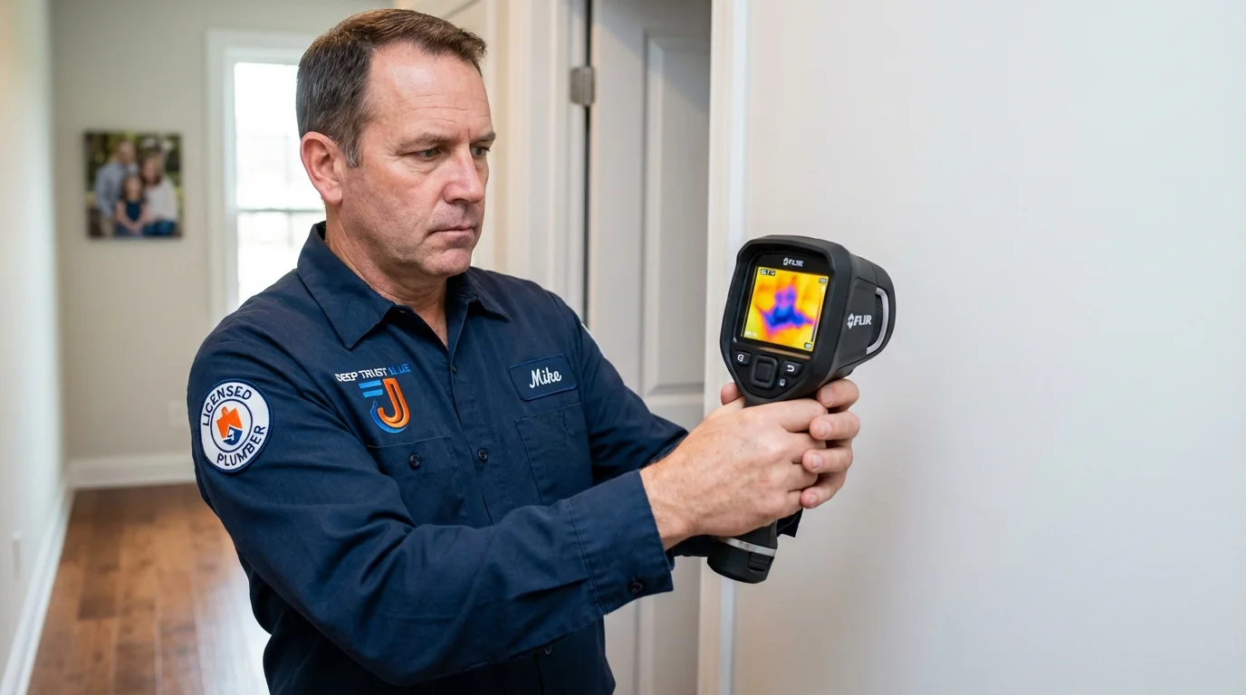 Thermal imaging leak detection by Johns Plumbing LLC in Baldwinsville